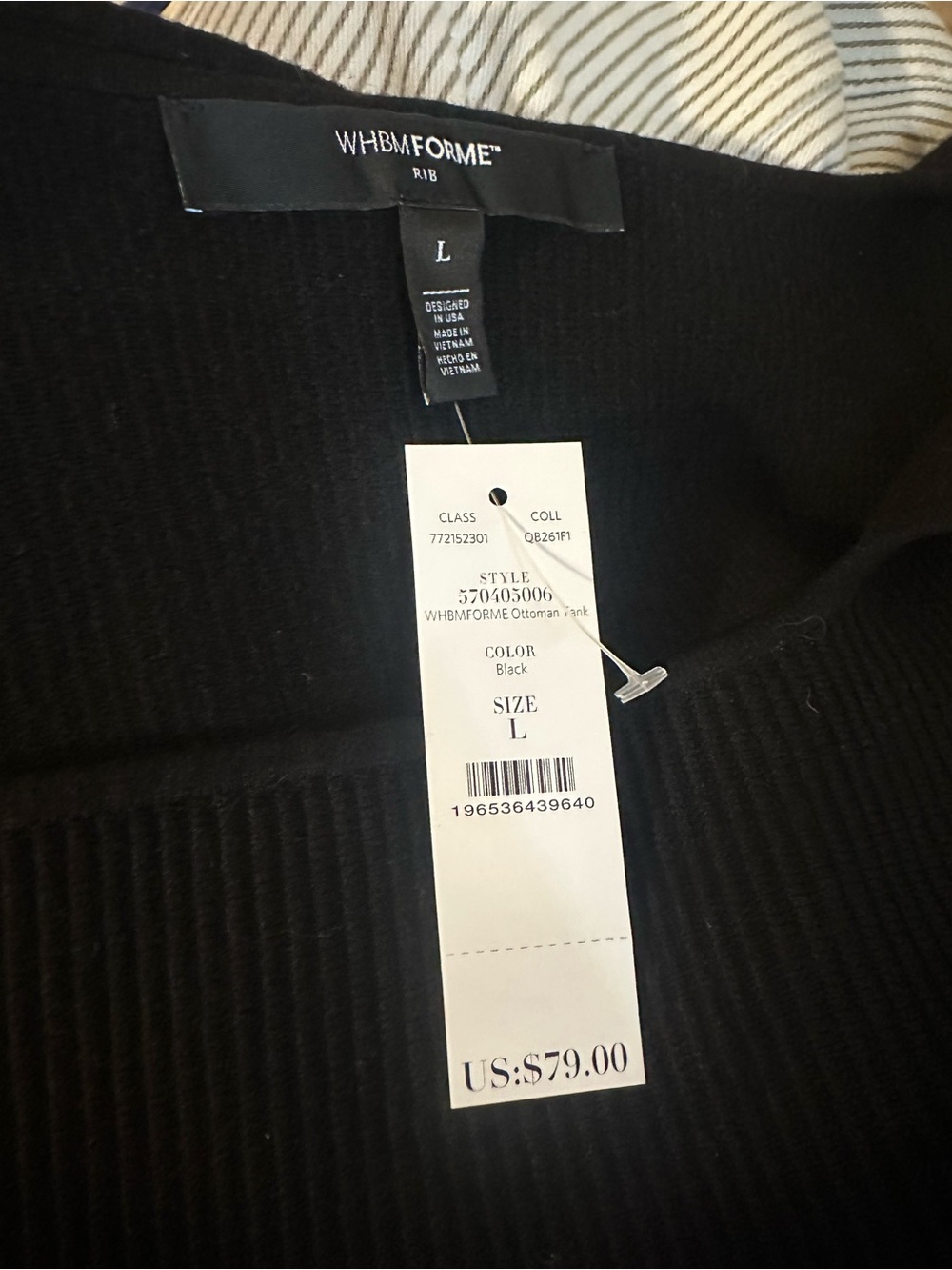 WHBM FORME™ Ribbed Ottoman Tank - Picture 5 of 5